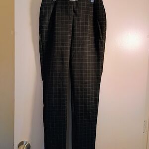 Calvin Klein Black Grid Pattern Dress Pants